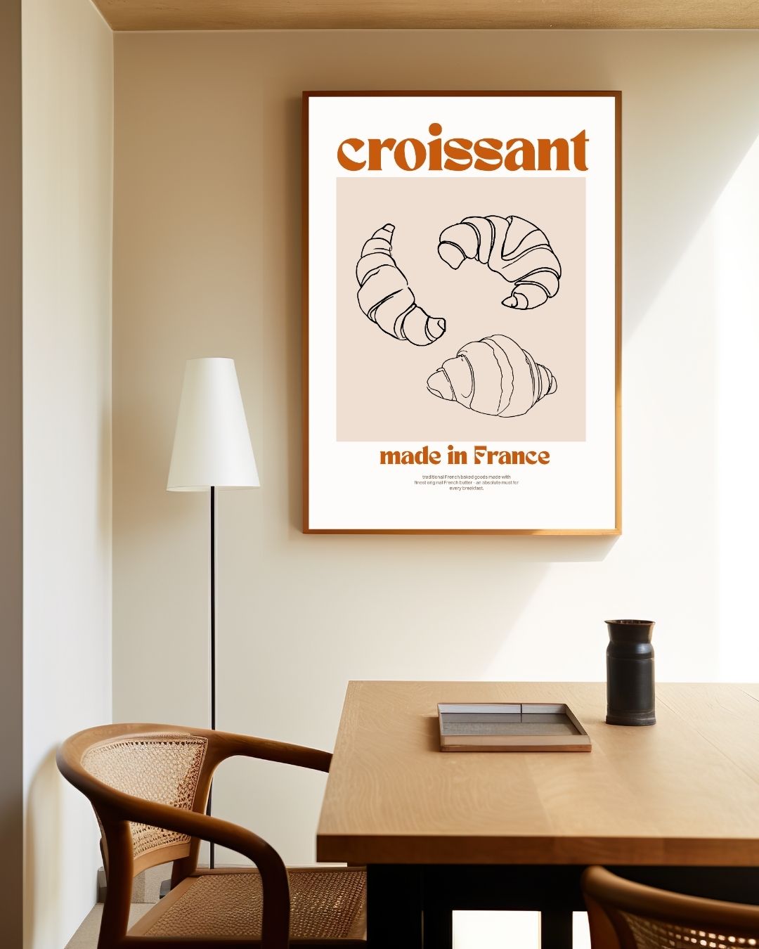 Croissant made in France Poster – staande poster voor modern interieur