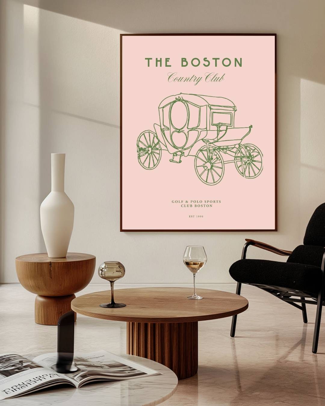 The Boston koets Poster – staande poster voor modern interieur