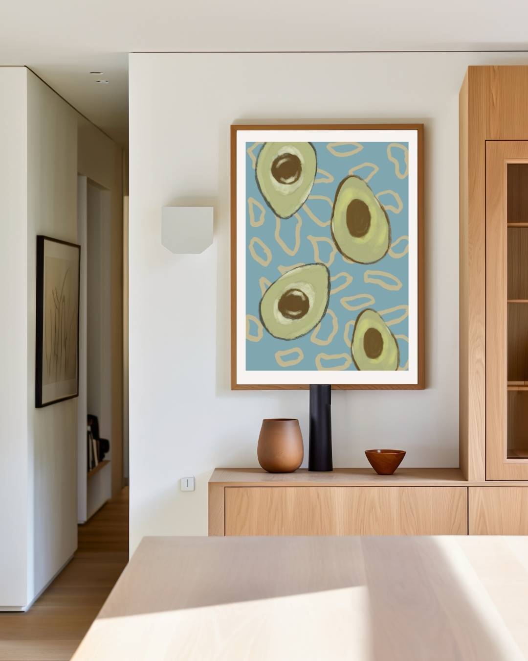 Avocado patroon Poster – staande poster voor modern interieur