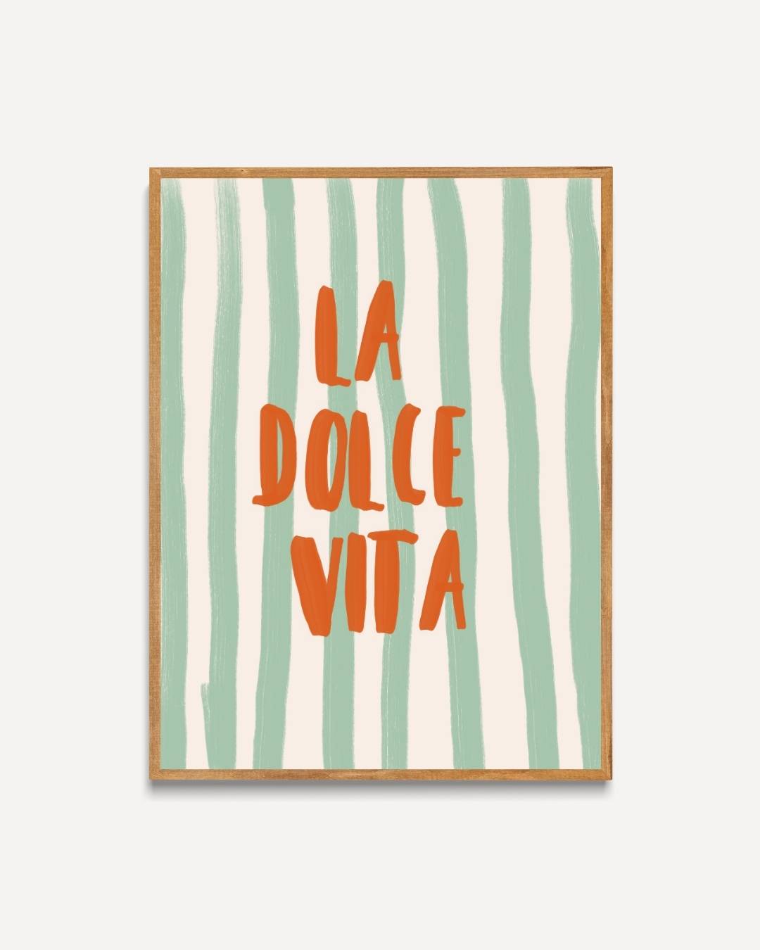 La Dolce Vita gestreepte Poster – portret poster als wanddecoratie