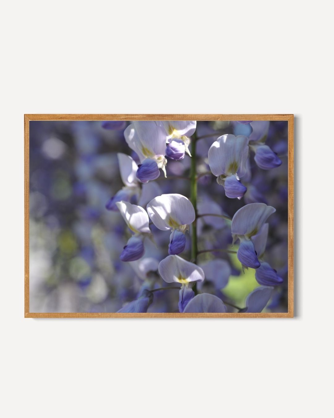 Blauwe bloesems Poster – portret poster als wanddecoratie