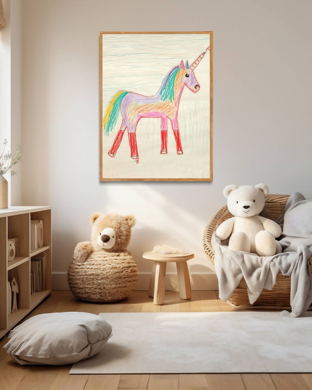Regenboog eenhoorn Poster – staande poster voor modern interieur