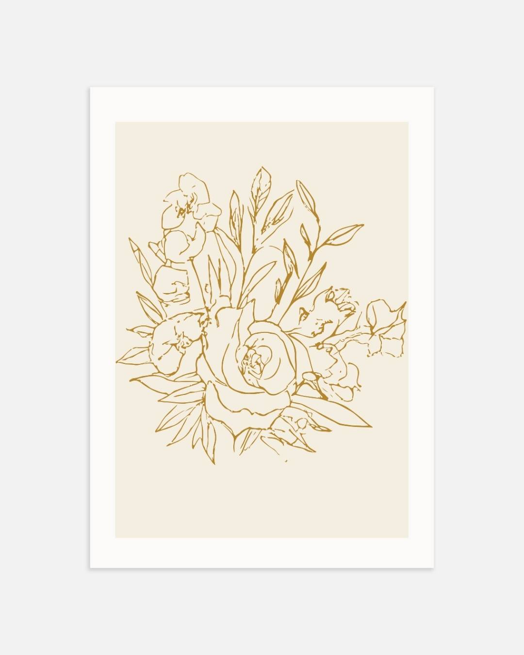 Bloemencompositie Poster Kunstwerk – portret wanddecoratie van WallArtistic