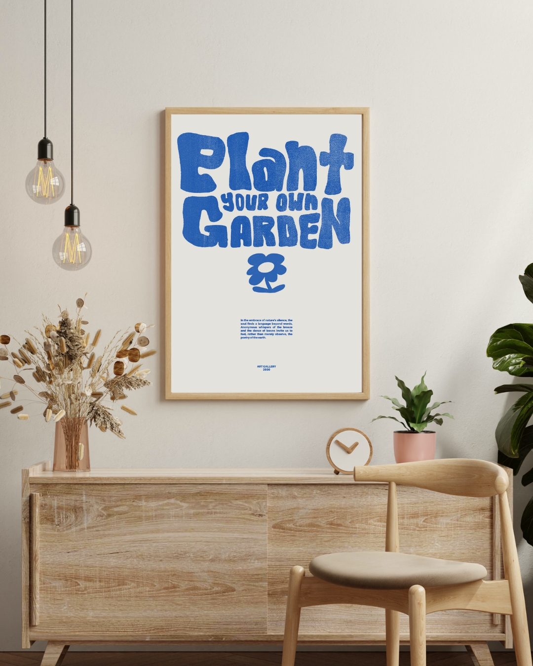 Plant your own garden Poster – staande poster voor modern interieur