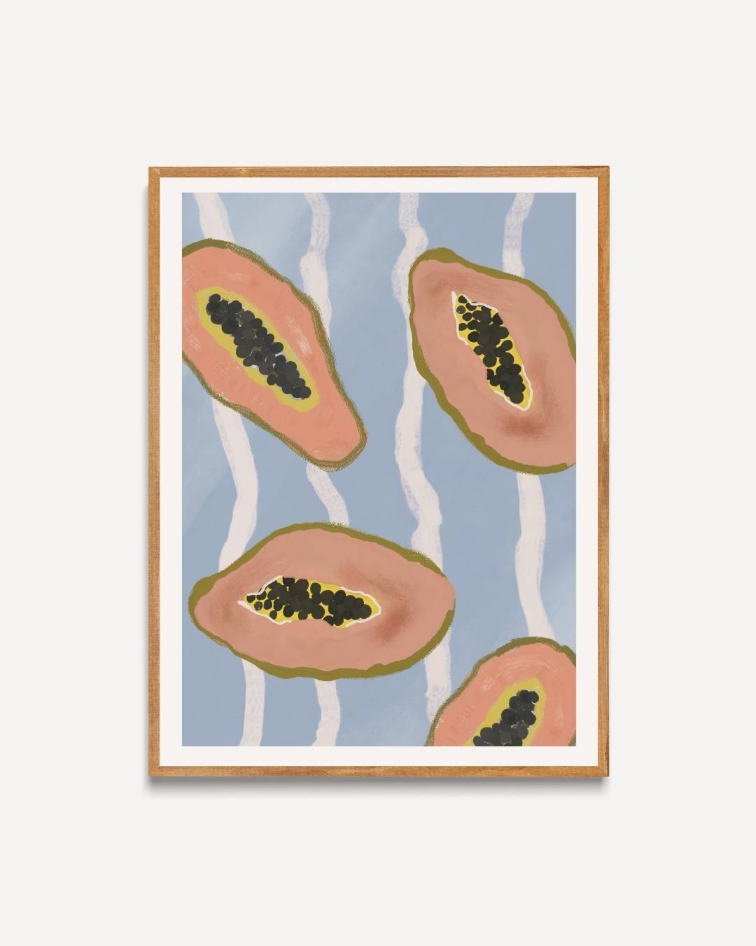 Tropische papaja's Poster – portret poster als wanddecoratie