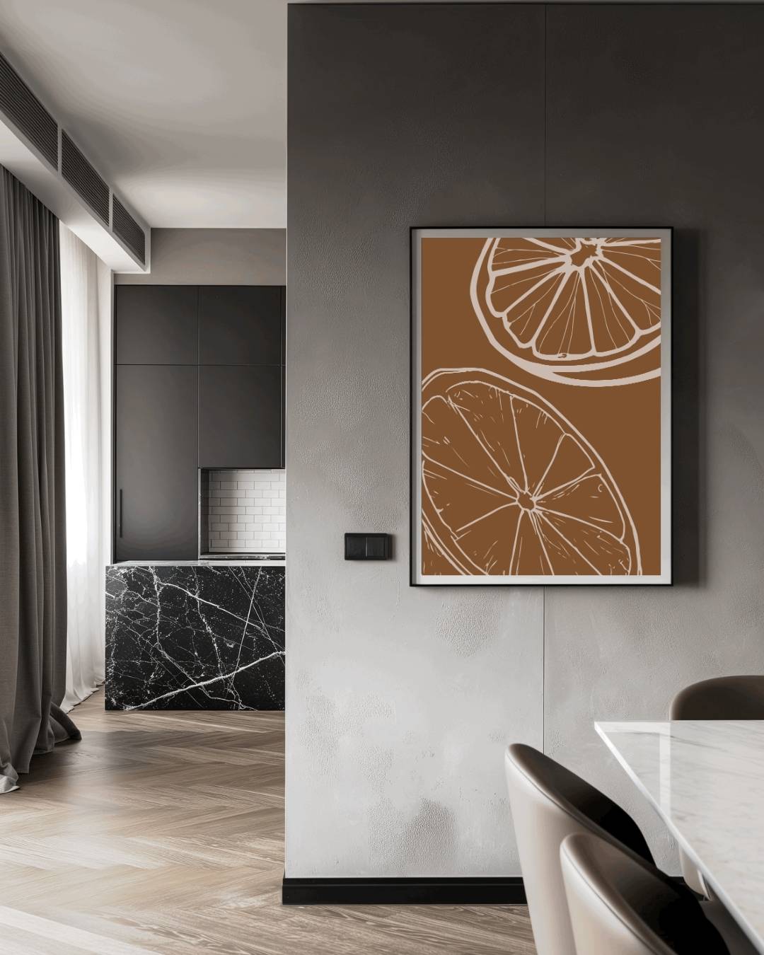 Citrus Slices Poster – staande poster voor modern interieur