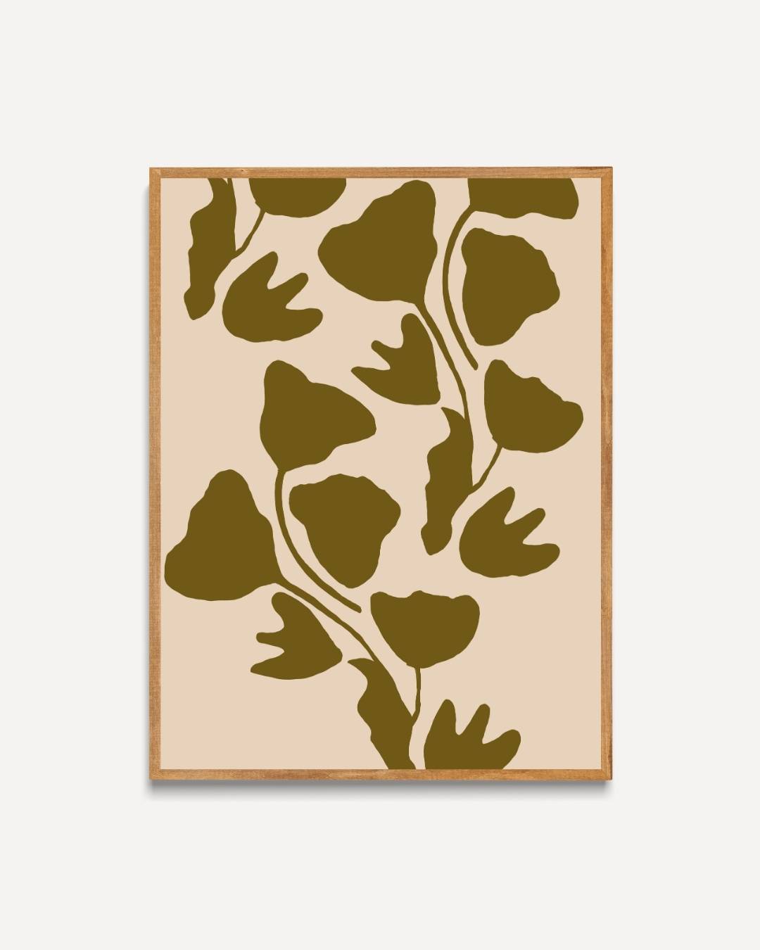 Groen abstract bladpatroon Poster – portret poster als wanddecoratie