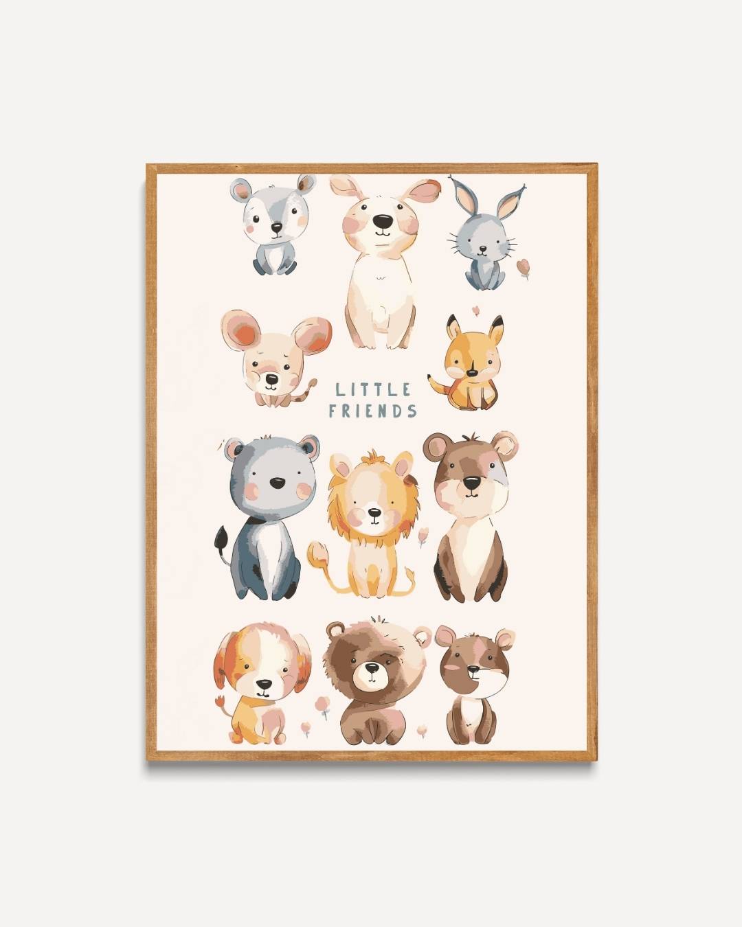Kleine vrienden Poster – portret poster als wanddecoratie