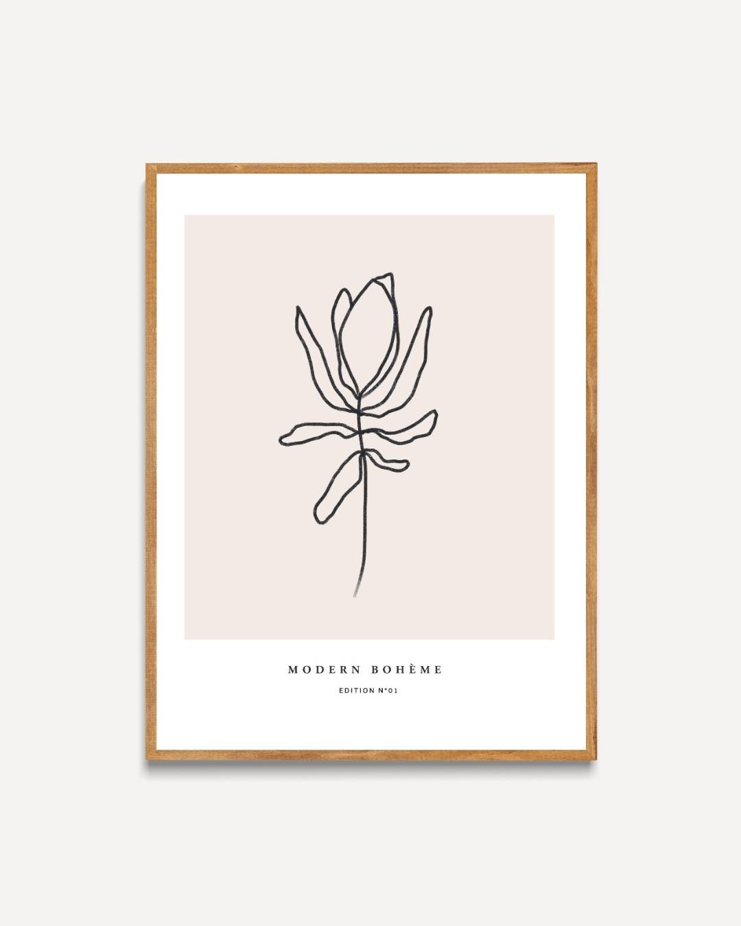 Elegant bloom Poster – portret poster als wanddecoratie