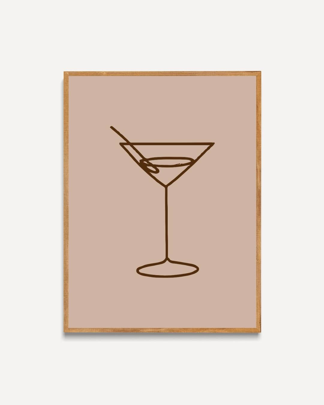 Cocktailglas Poster – portret poster als wanddecoratie