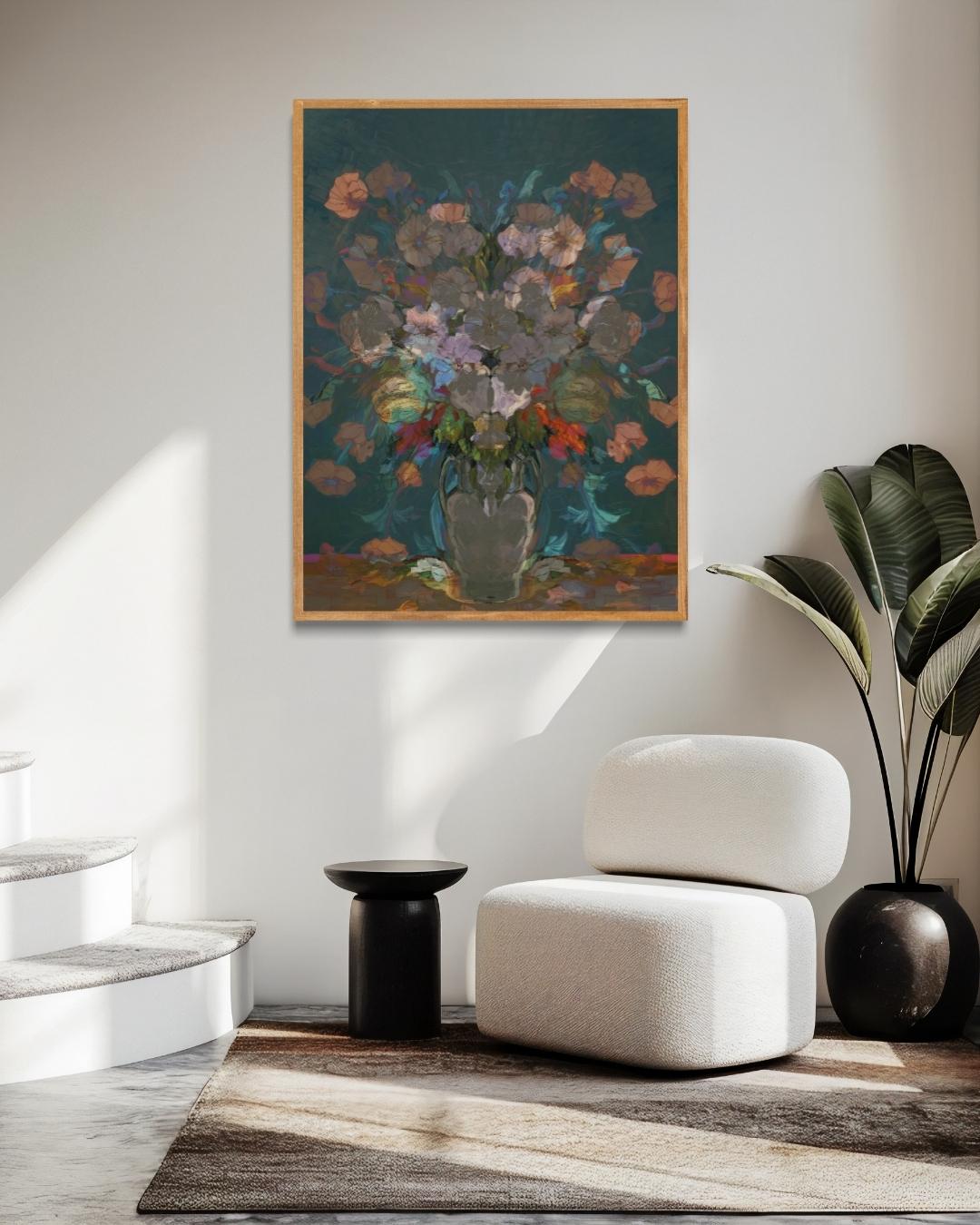 Mystieke bloemenvaas Poster – staande poster voor modern interieur