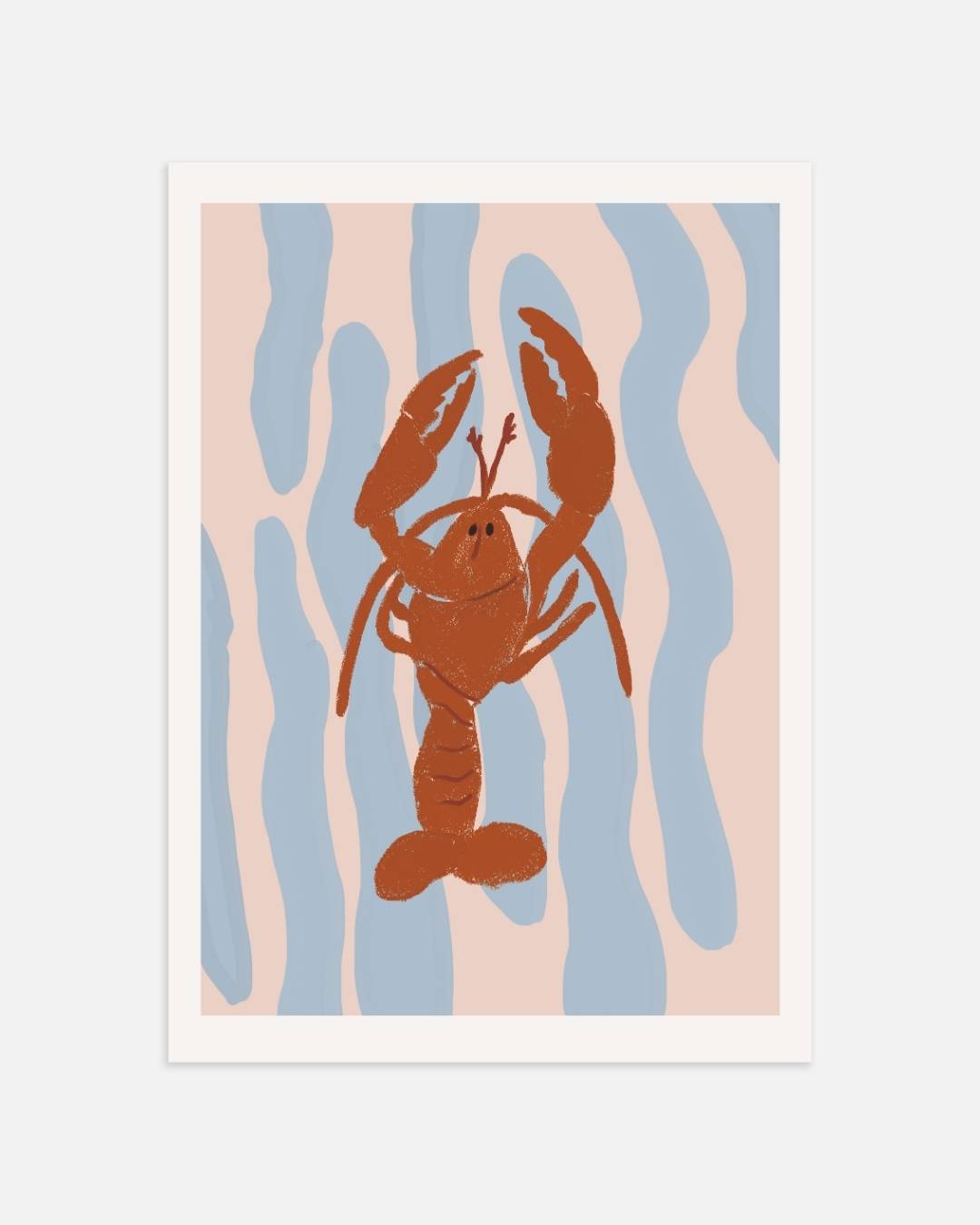 Kreeft in beweging Poster – portret wanddecoratie van WallArtistic