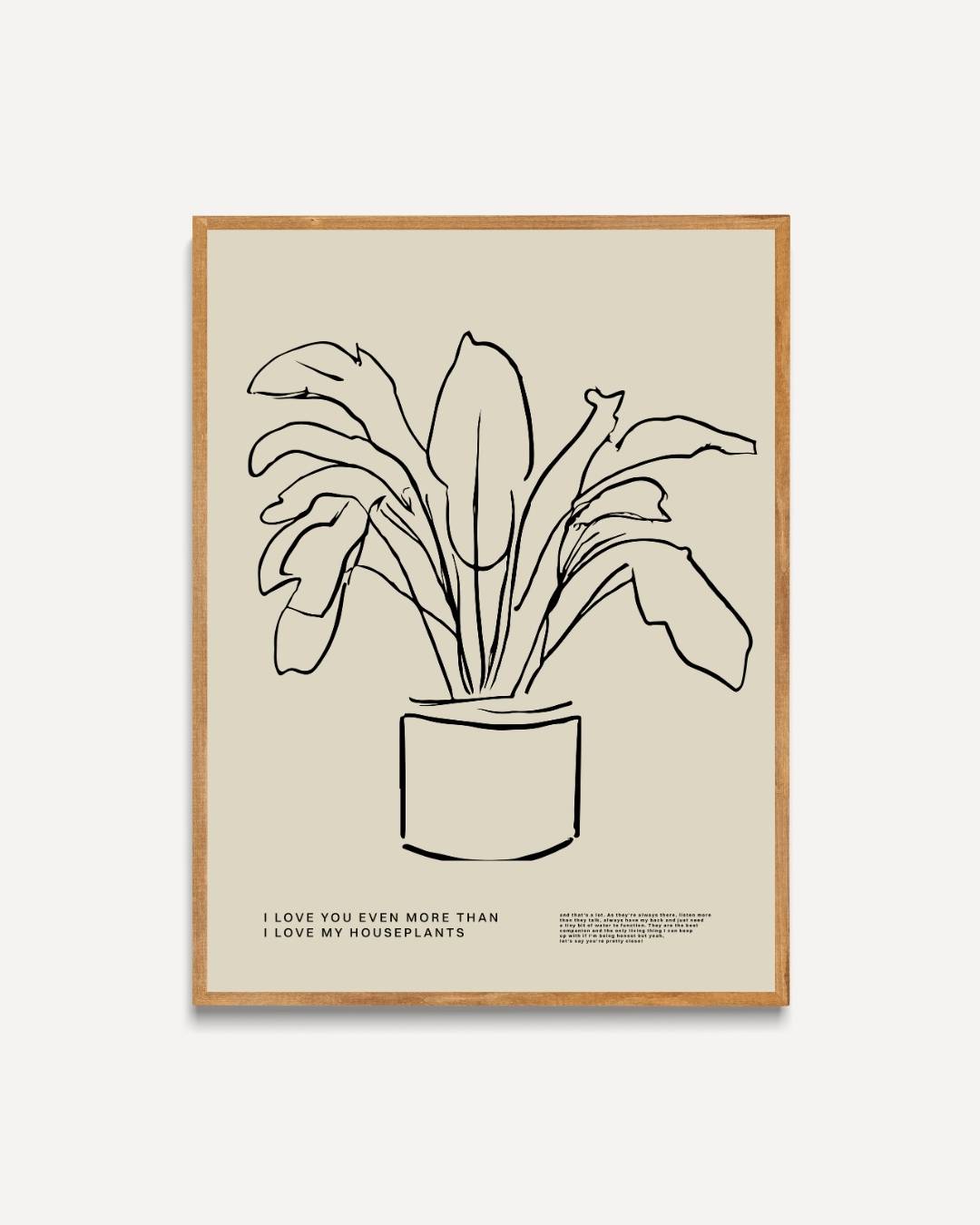 Houseplant Poster – portret poster als wanddecoratie