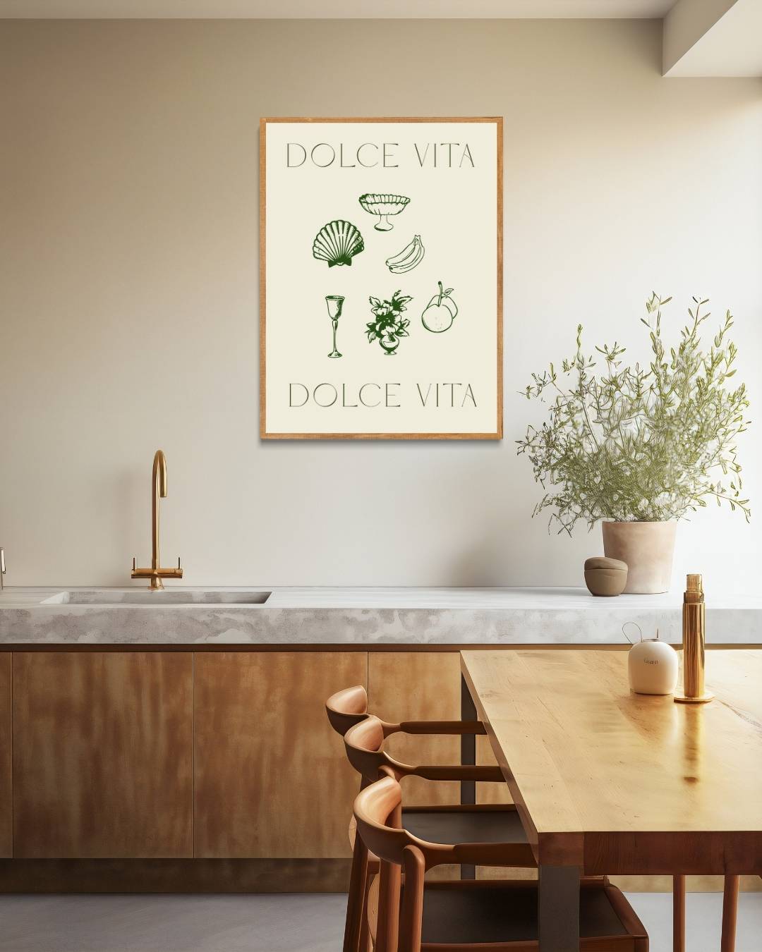 Dolce Vita stilleven Poster – staande poster voor modern interieur
