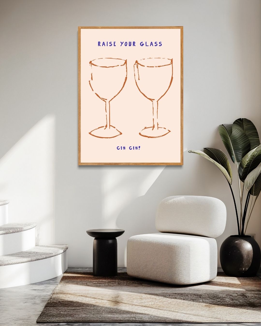 Raise your glass Poster – staande poster voor modern interieur