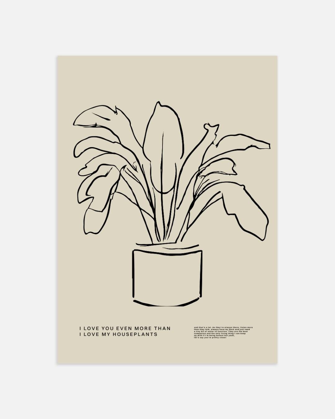 Houseplant Poster – portret wanddecoratie van WallArtistic