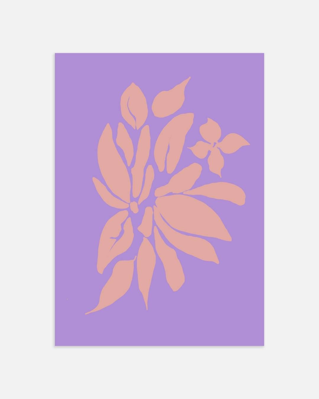 Abstracte bloemvormen Poster – portret wanddecoratie van WallArtistic