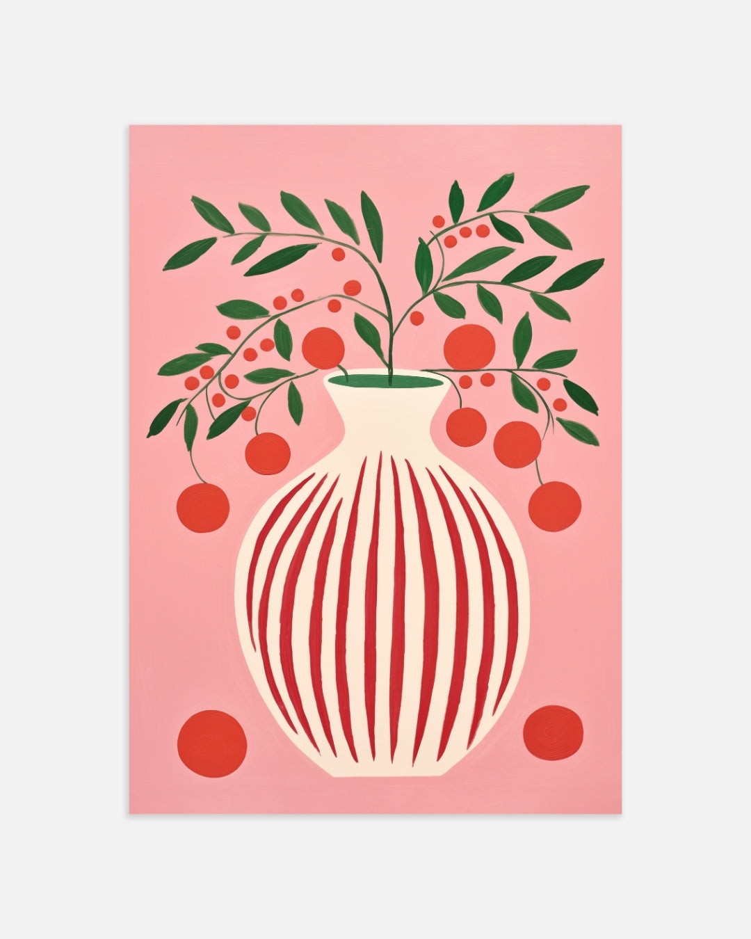 Vrolijke Bloemenvaas Poster – staande poster voor modern interieur