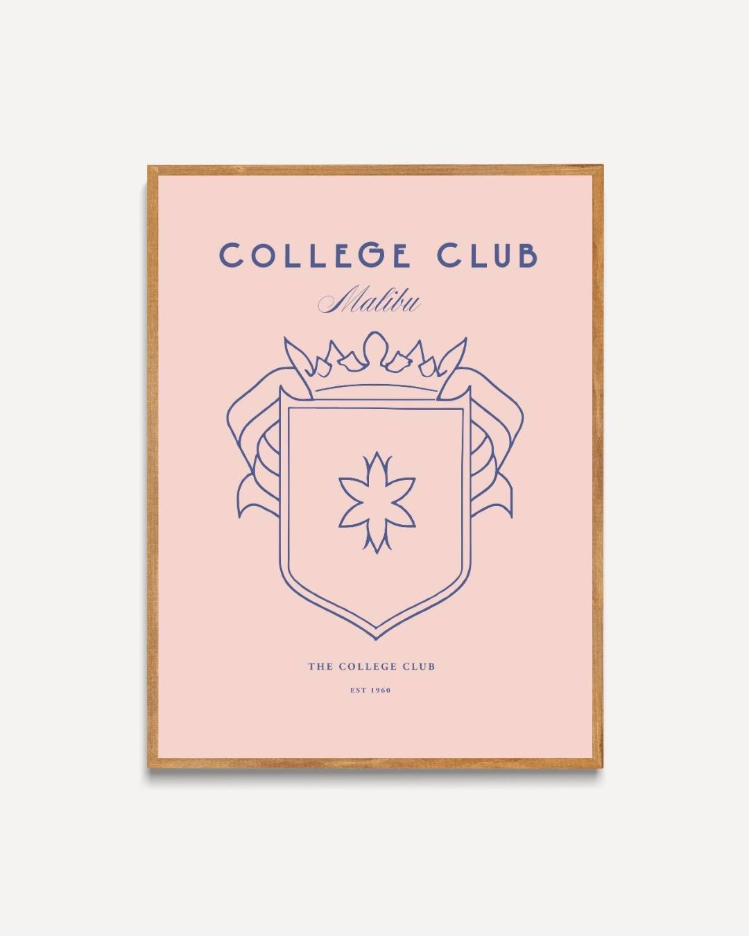College Club Malibu est 1960 Poster – portret poster als wanddecoratie