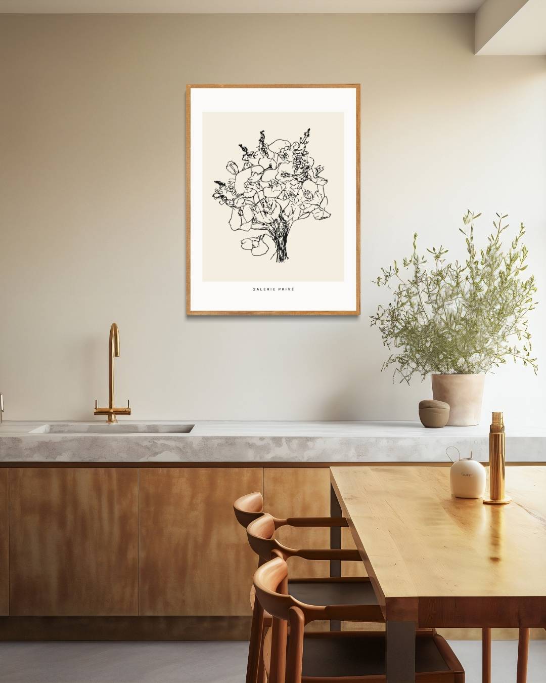 Bloemrijk boeket Poster Kunstwerk – staande poster voor modern interieur