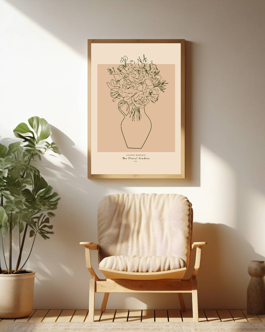Elegante bloemenvaas Poster – staande poster voor modern interieur