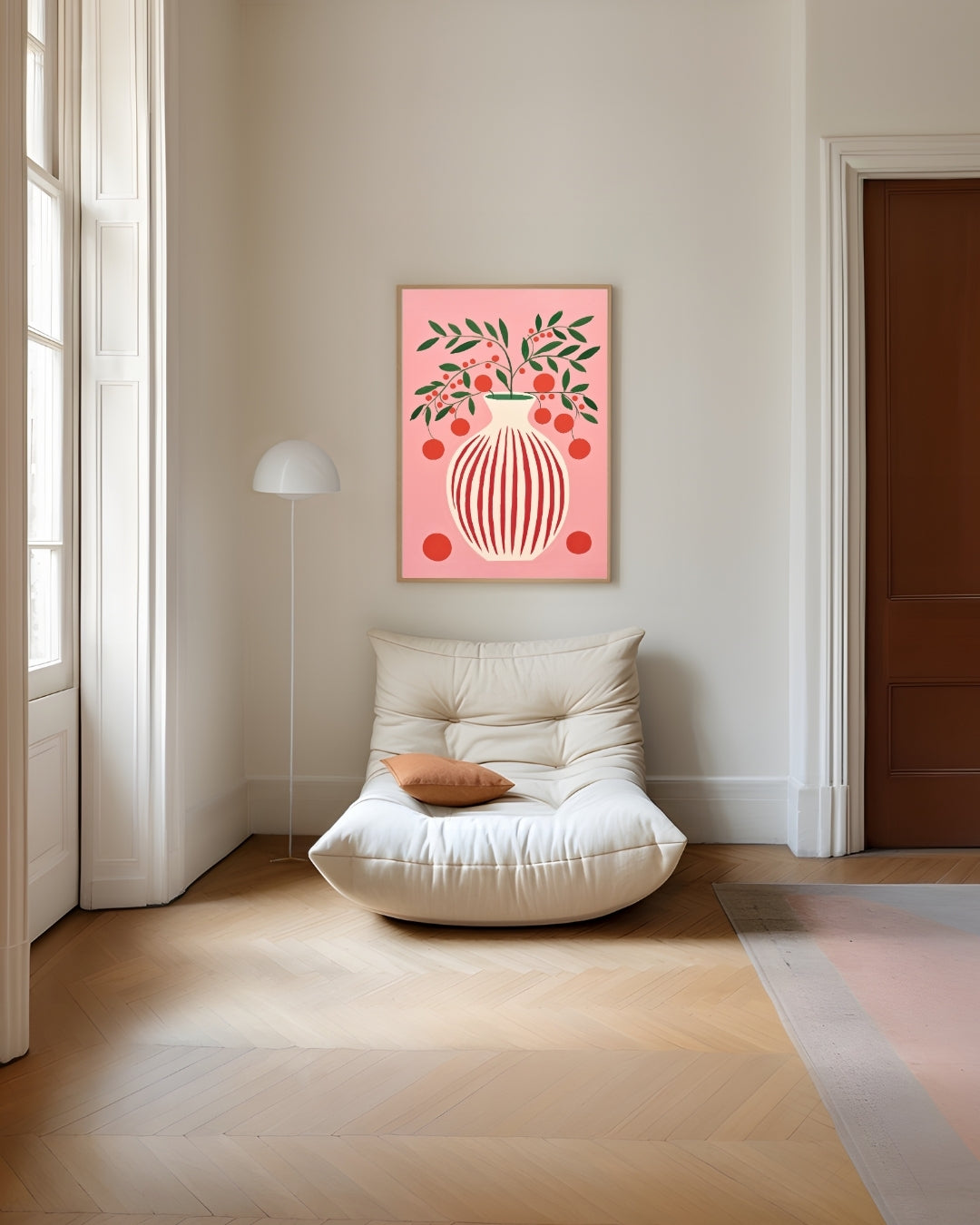 Vrolijke Bloemenvaas Poster – portret poster als wanddecoratie, afbeelding 4
