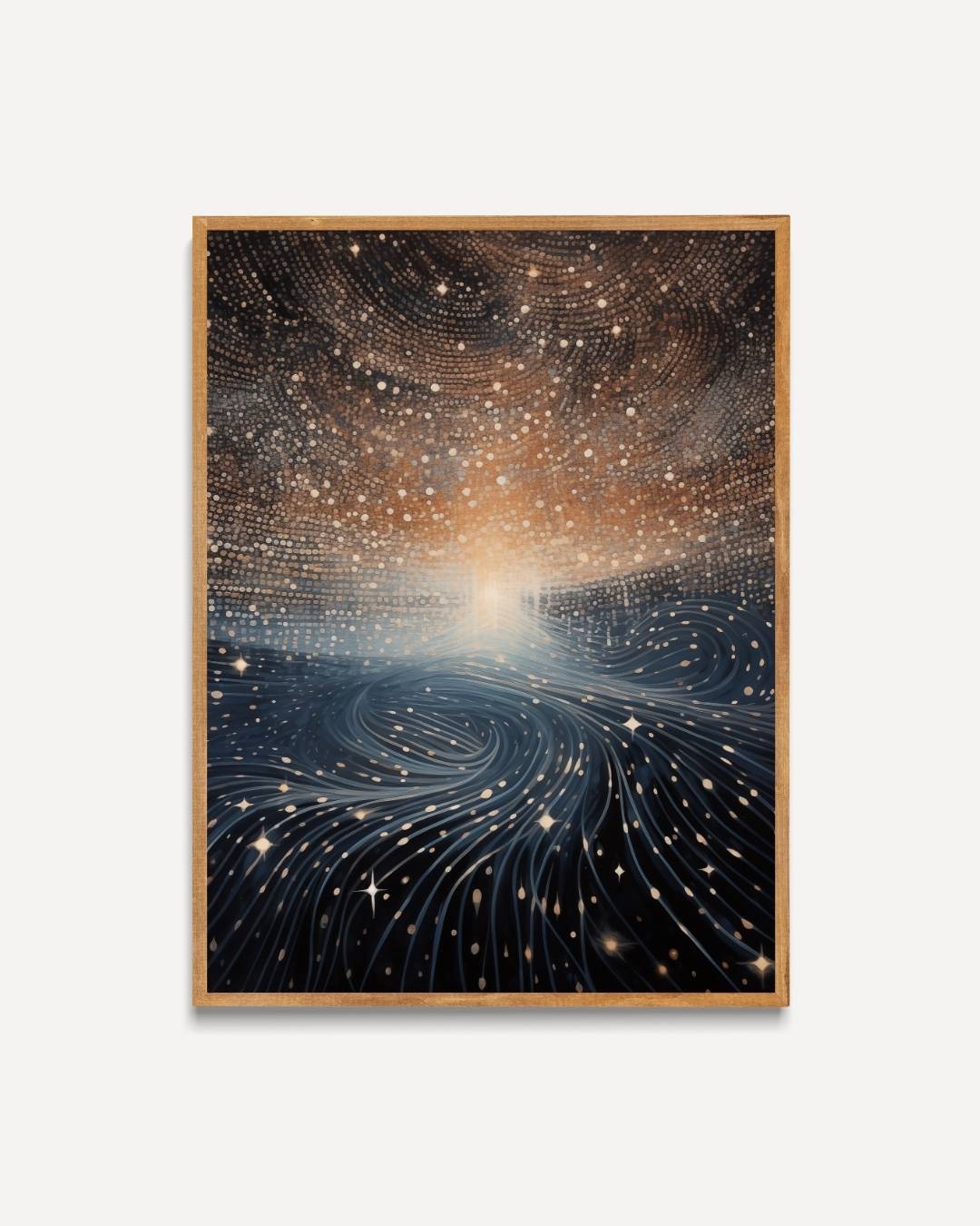 Kosmische lichtstralen Poster – portret poster als wanddecoratie