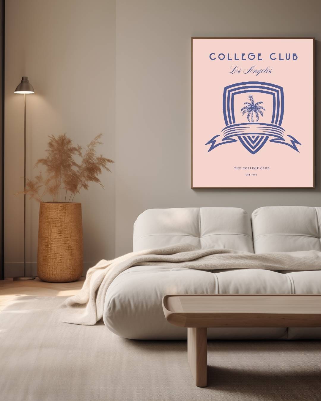 College Club Los Angeles Poster – staande poster voor modern interieur