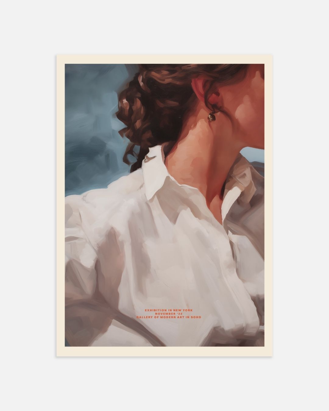 Verfijnde vrouw Poster – portret wanddecoratie van WallArtistic