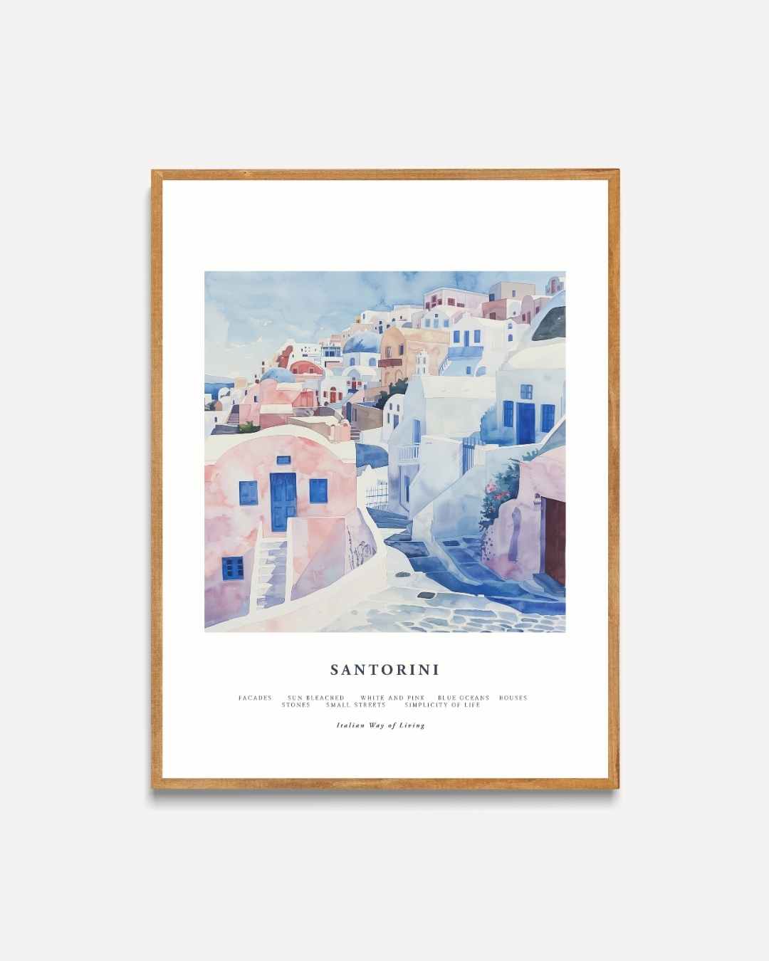 Santorini Serenity Poster – portret poster als wanddecoratie