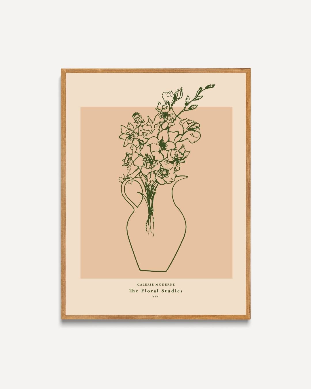 Minimalistische bloesem Poster – portret poster als wanddecoratie