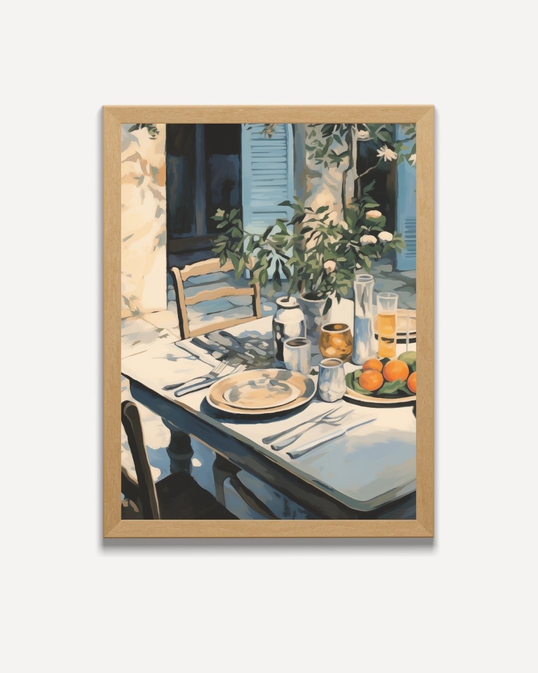Ontbijten In De Zomer Poster – portret poster als wanddecoratie
