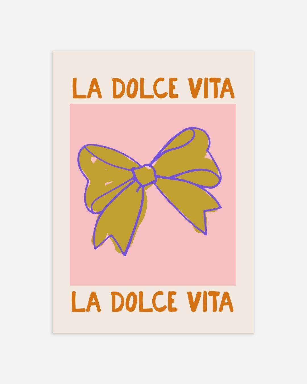 La Dolce Vita Strik Poster – portret wanddecoratie van WallArtistic