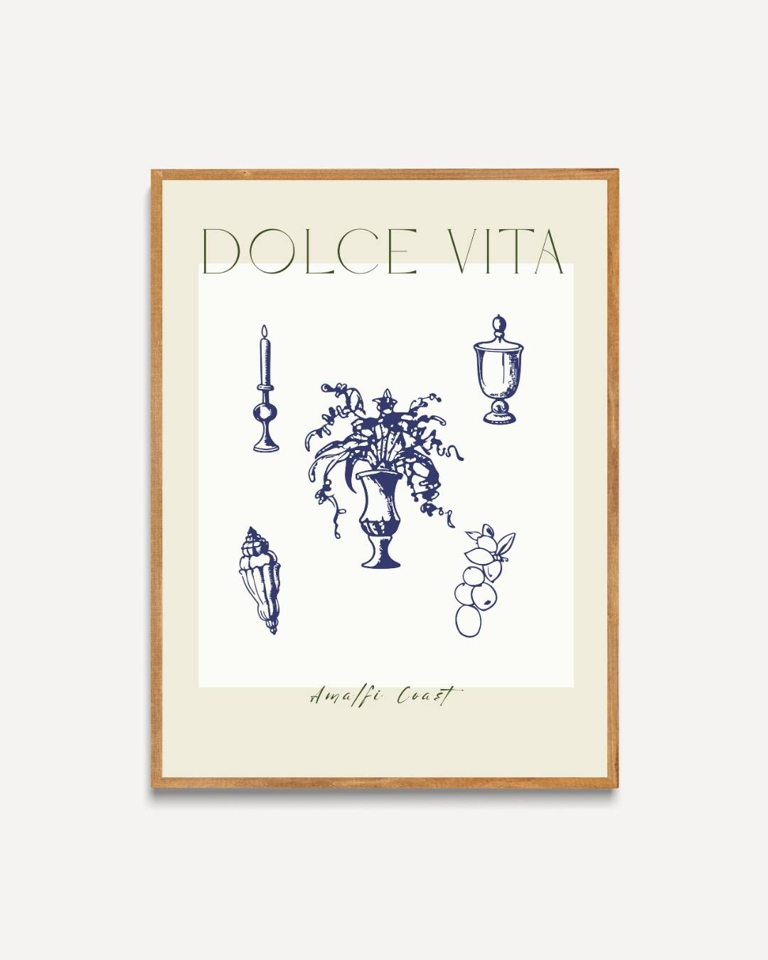 Dolce Vita Amalfi Coast Poster – portret poster als wanddecoratie
