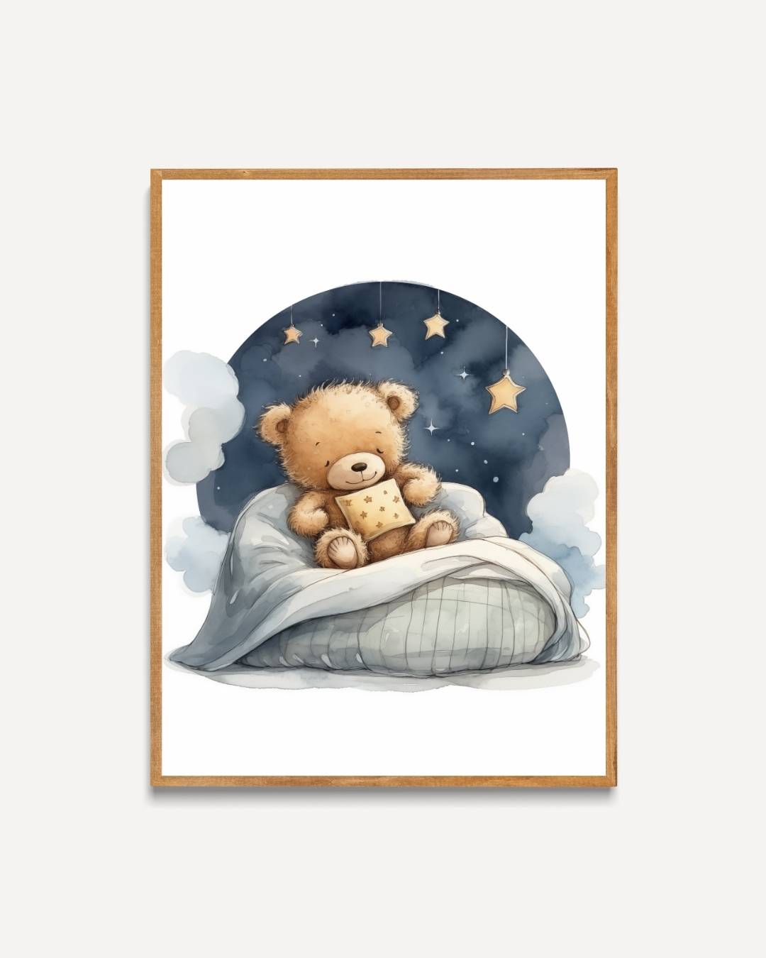 Dromende knuffelbeer Poster – portret poster als wanddecoratie