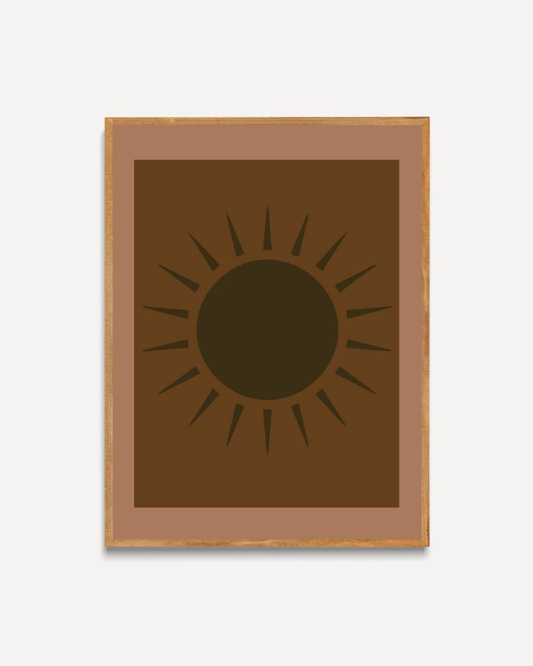 Zon minimalistisch Poster – portret poster als wanddecoratie