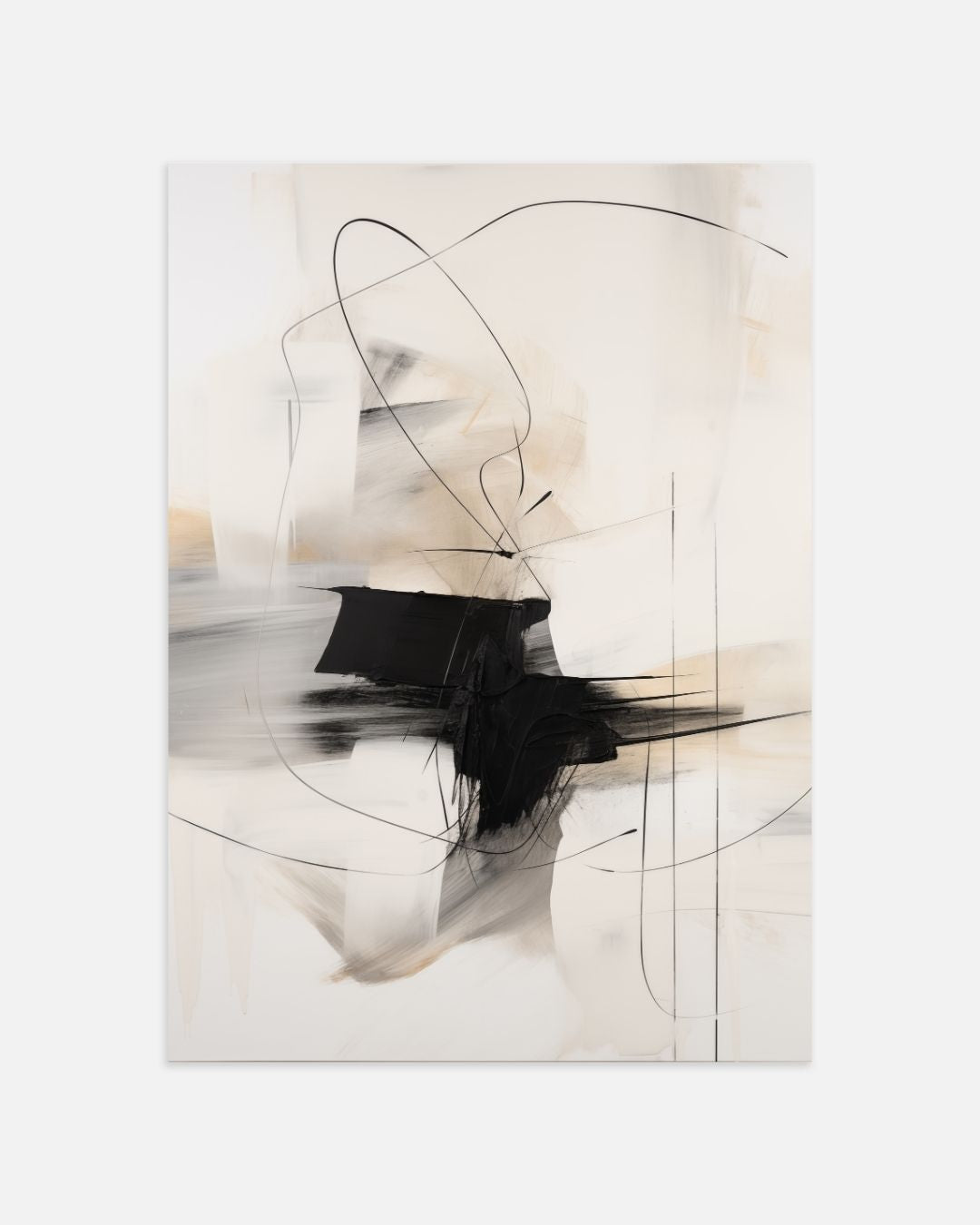 Minimalistische Lijnenspel Posterset – tweedelige poster set voor modern interieur