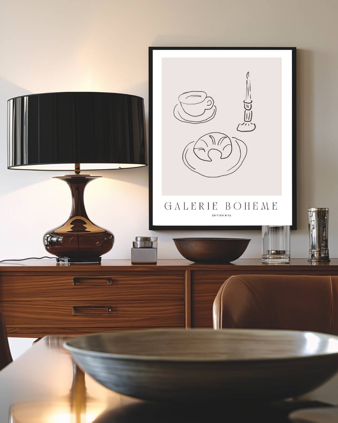 Parijs café Poster – staande poster voor modern interieur