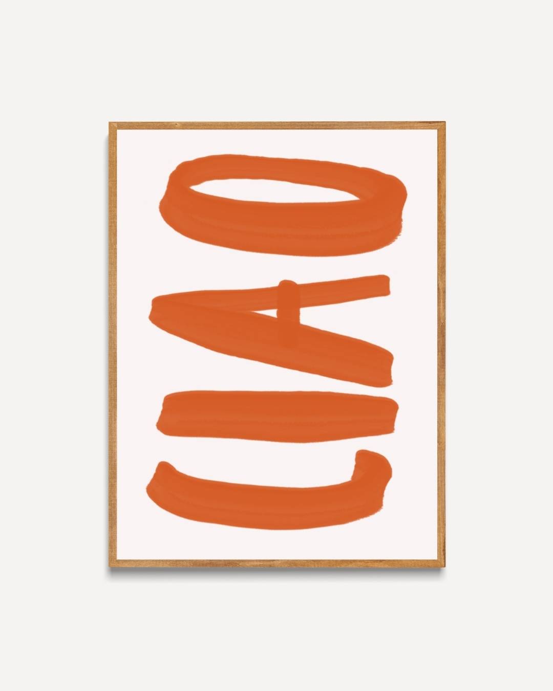 Ciao oranje Poster – portret poster als wanddecoratie