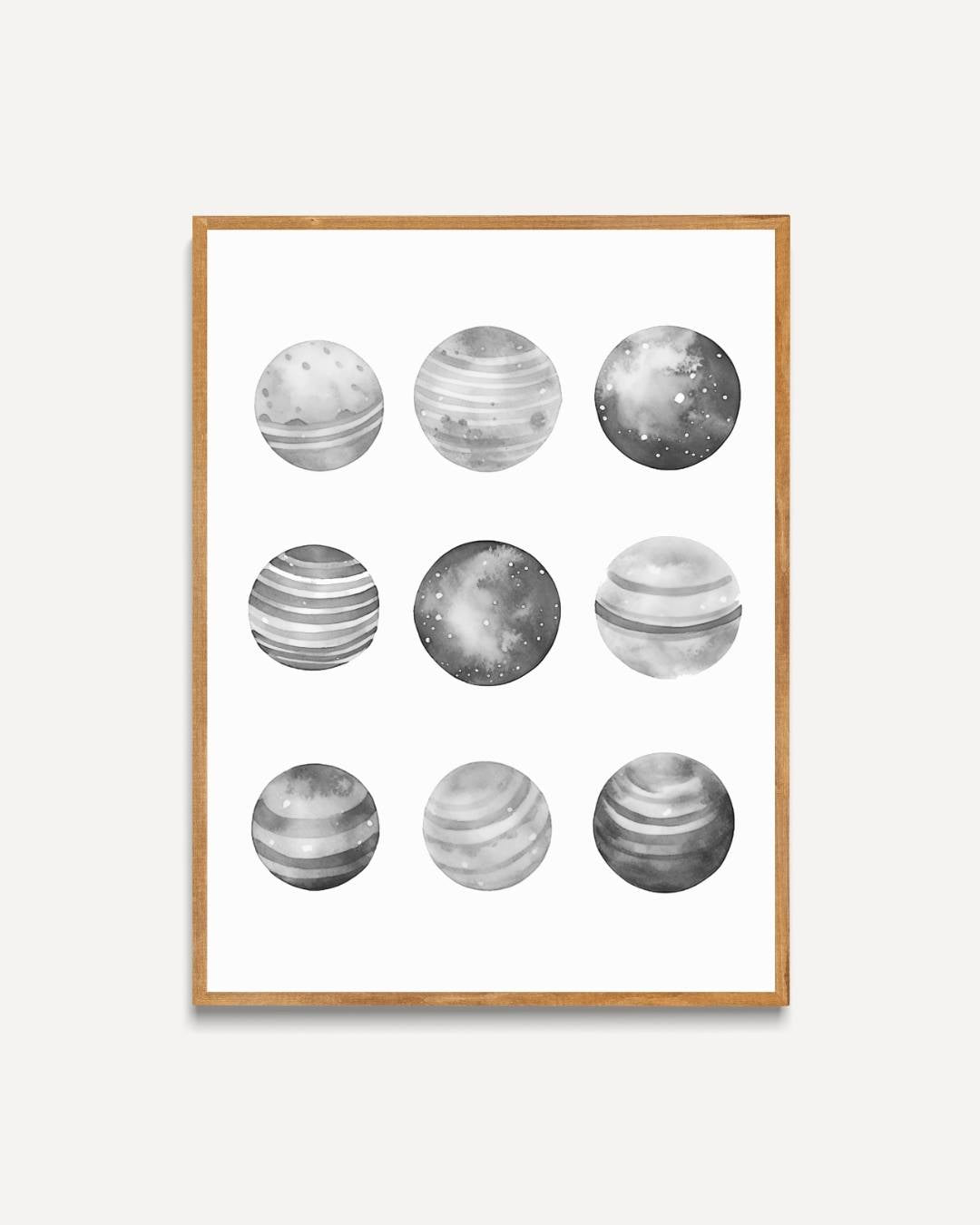 Mystieke planeten Poster – portret poster als wanddecoratie