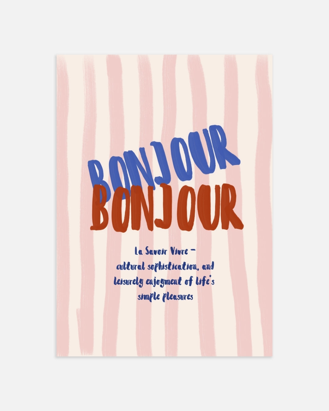 Bonjour Poster – portret wanddecoratie van WallArtistic
