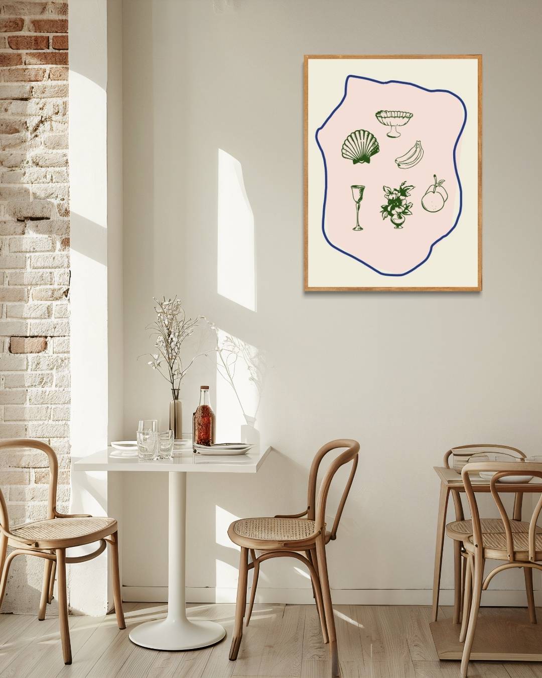 Stilleven abstracte illustratie Poster – staande poster voor modern interieur