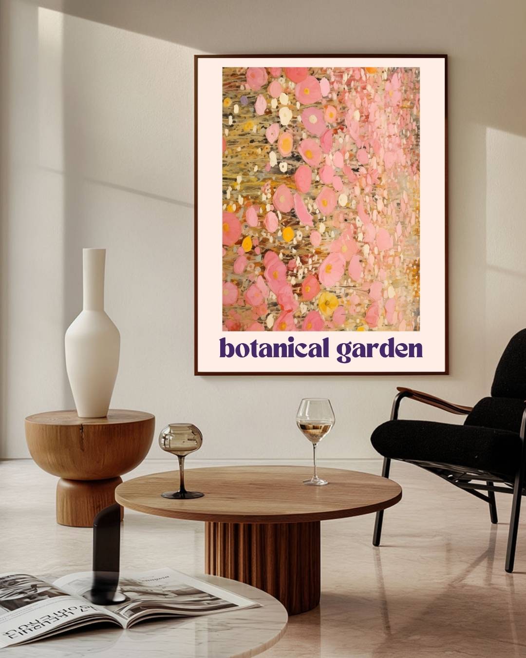 Botanical Flower garden Poster – staande poster voor modern interieur