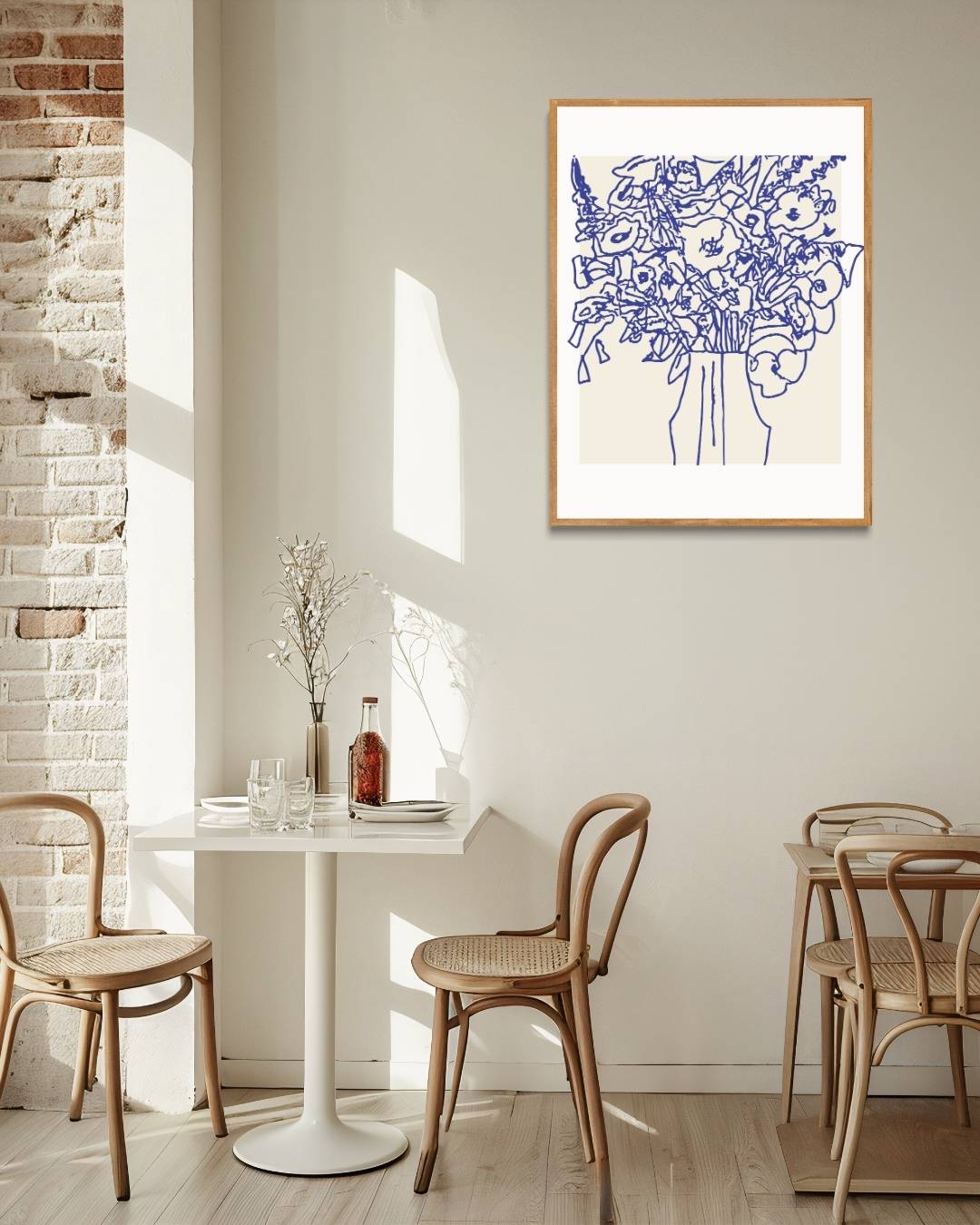 Veldbloemen in vaas Poster Kunstwerk – staande poster voor modern interieur