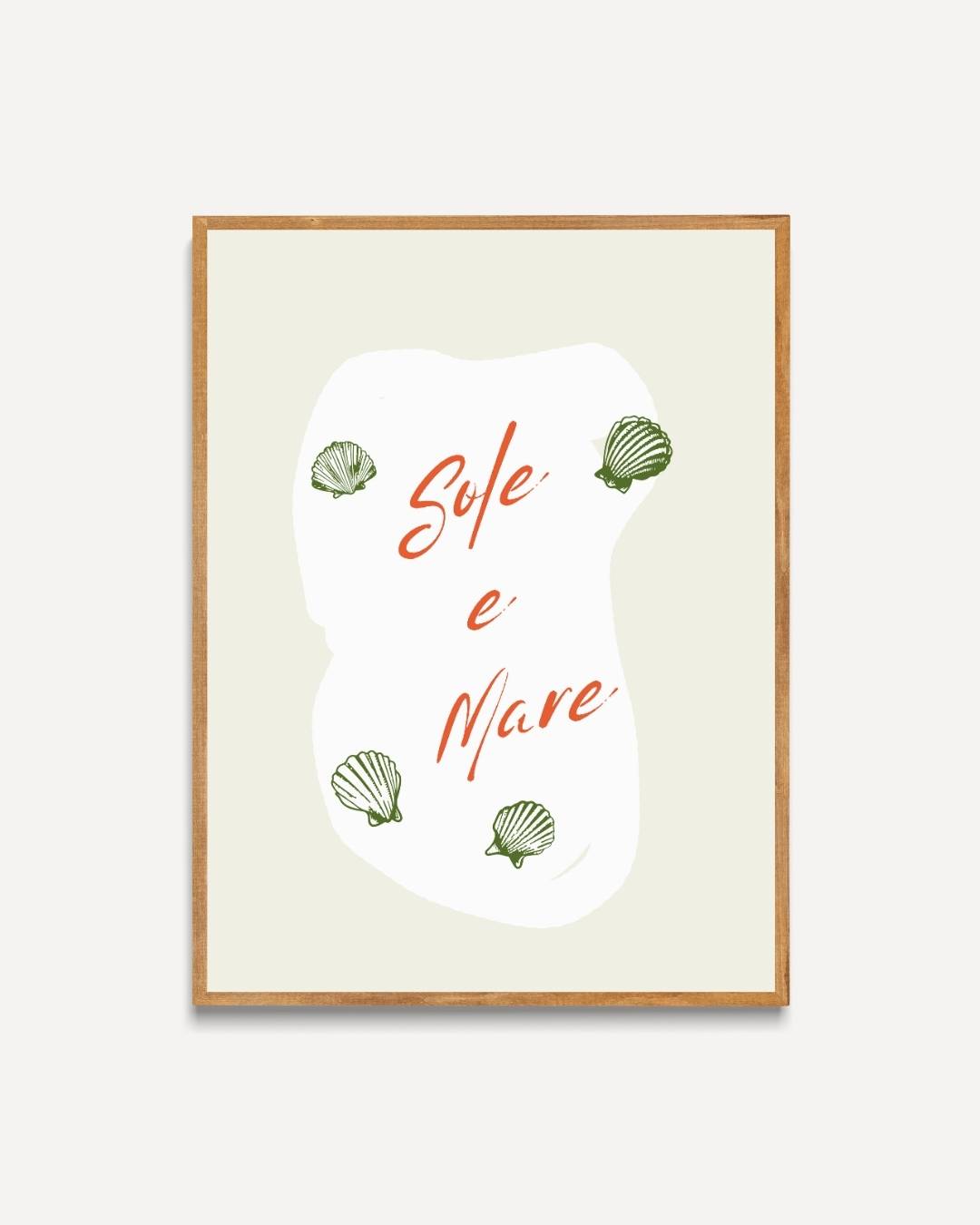 Sole e Mare schelpen Poster – portret poster als wanddecoratie