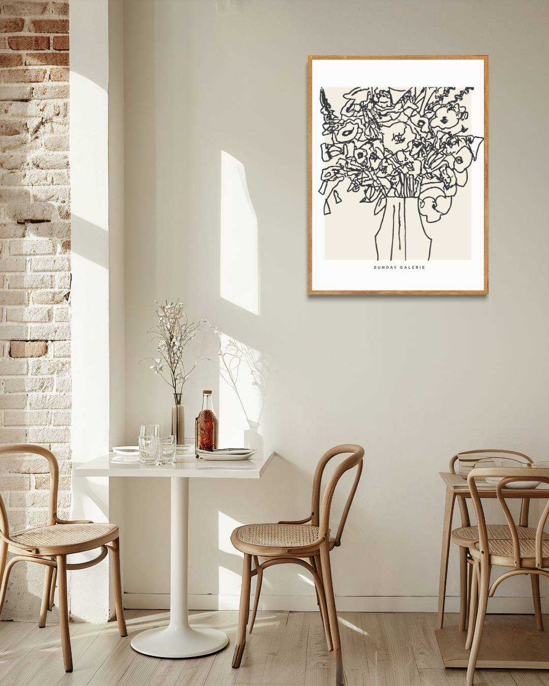 Bloemen in vaas Poster Kunstwerk – staande poster voor modern interieur