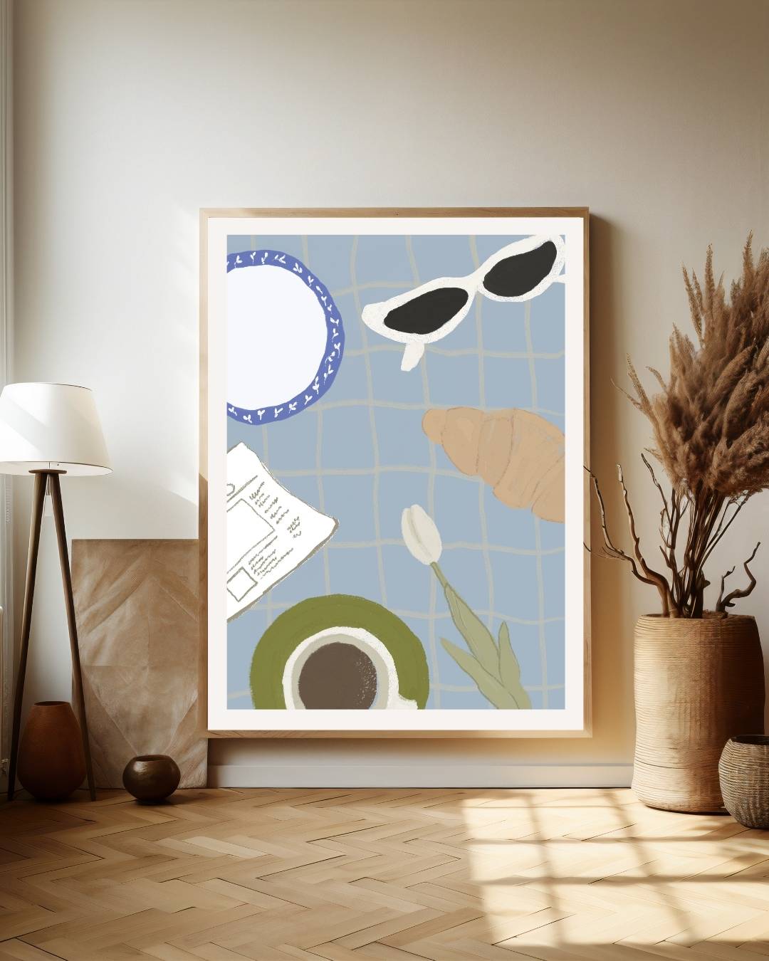 Ontspannen ontbijt Poster – staande poster voor modern interieur
