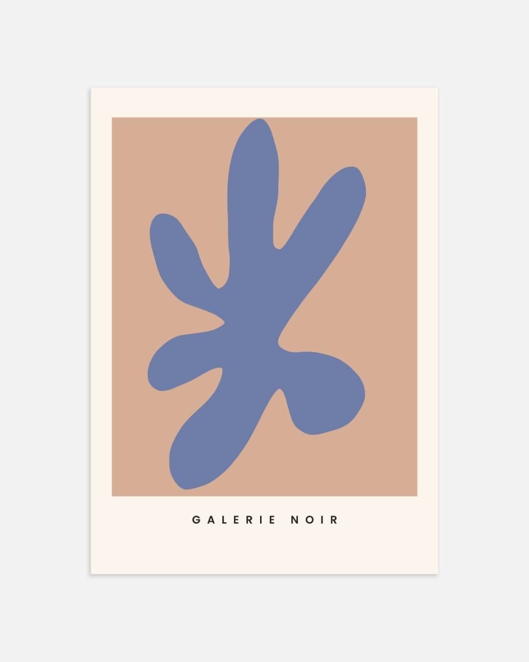 Abstracte blauwe vorm Poster – portret wanddecoratie van WallArtistic