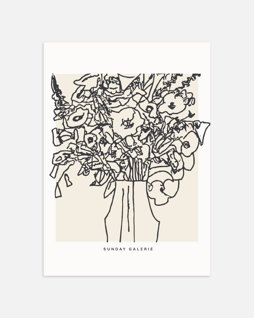 Bloemen in vaas Poster Kunstwerk – portret wanddecoratie van WallArtistic