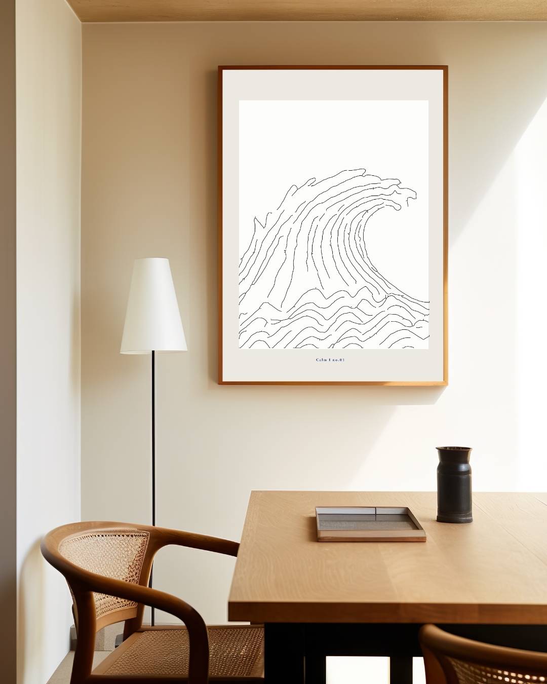 Wave Poster – staande poster voor modern interieur
